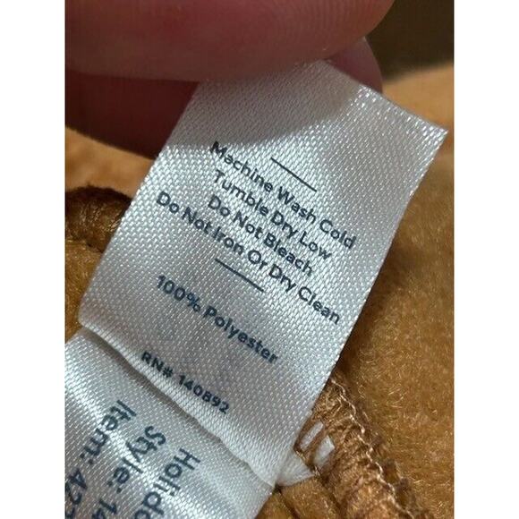 Marine Layer Eden Sherpa Overshirt Button Front Teddy Shacket Cashew Large NWT - Picture 9 of 10